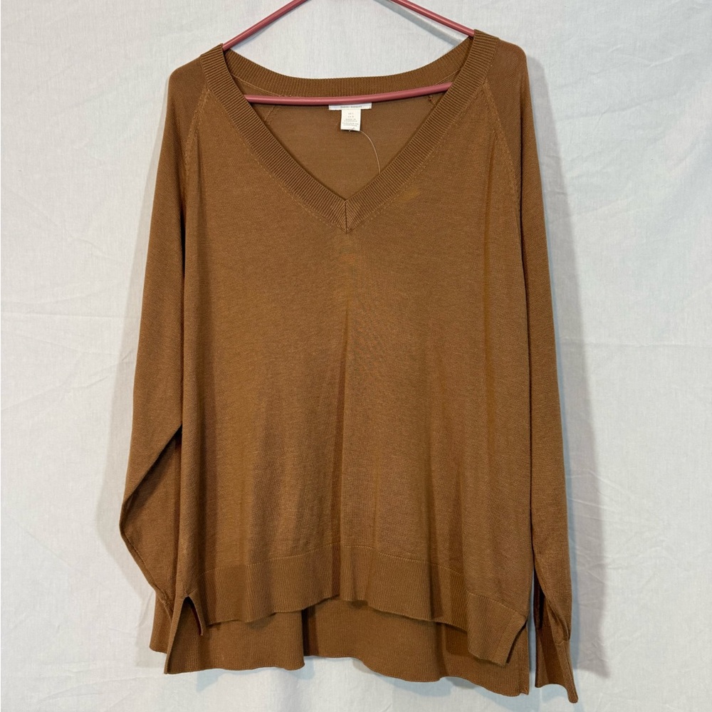 H&M Brown V-Neck Sweater